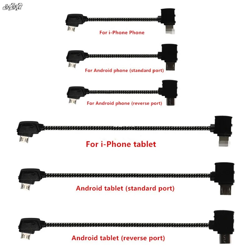 Drone Rcfpvpro - Fernbedienungs-Datenkabel Telefon-Tablet-Kabel Nylonkabel für DJI Mavic