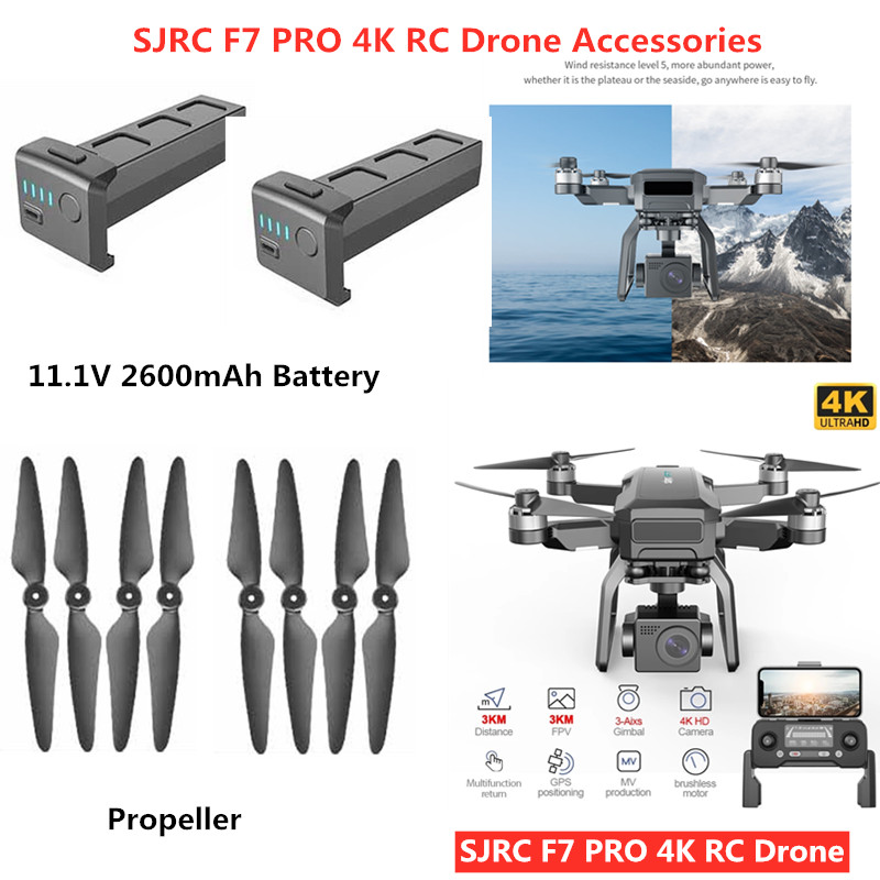 Drone Sjrc - 11,1 V 2600 mAh Batterie Propeller
