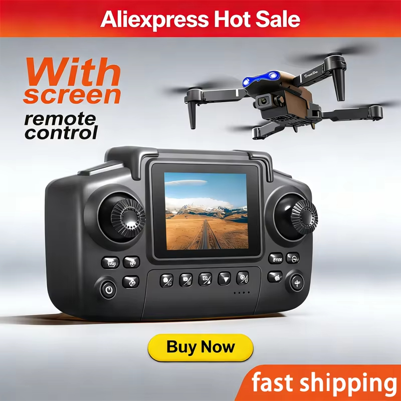 Drone Rc Land - 2026 Professionelle 6K-Weitwinkel-Drohne E88 mit Bildschirm,