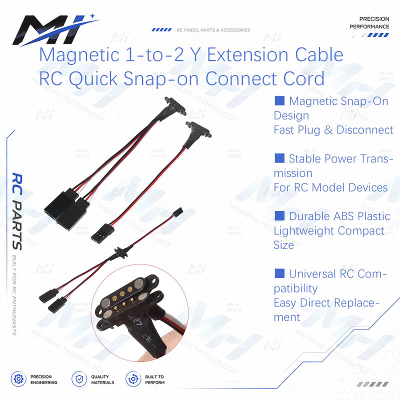 Drone Rc1 - Magnetisches 1-zu-2 Y-Verlängerungskabel mit JR-Stecker und