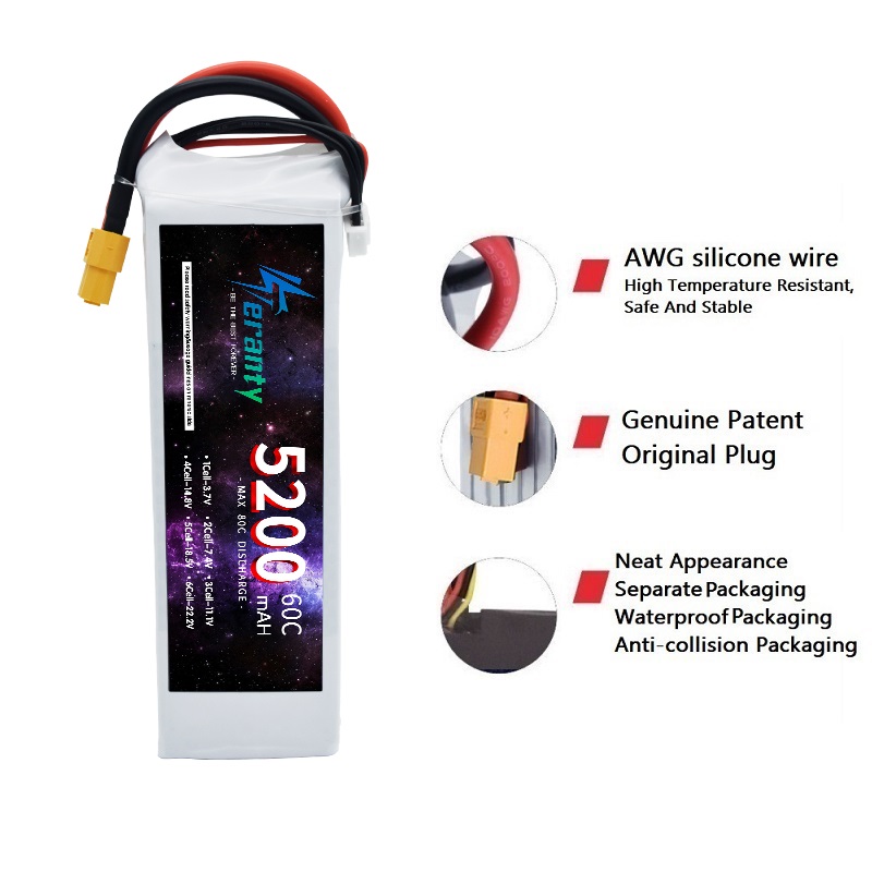 TERANTY 3S 5200MAH 60C Batteri – Drone Avion Rc Bewertung und Preis