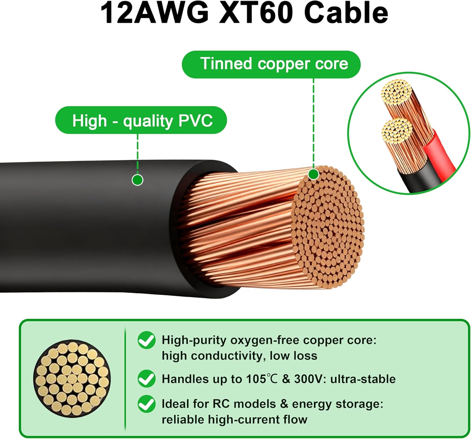 JMUYTOP 3FT 12AWG XT60 Panelmo – Drone Rc Holder Bewertung und Preis