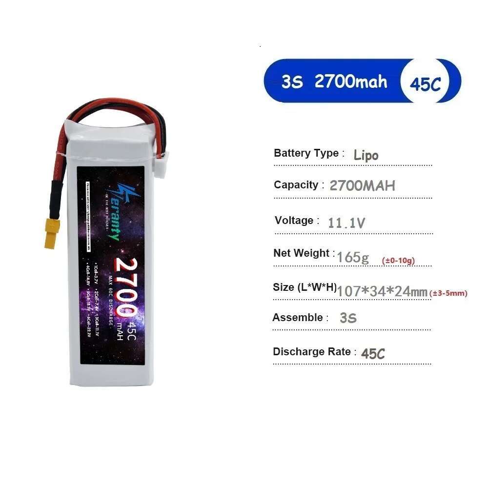 TERANTY 2700 MAH 45C 3S Akku L – Drone Avion Rc Bewertung und Preis